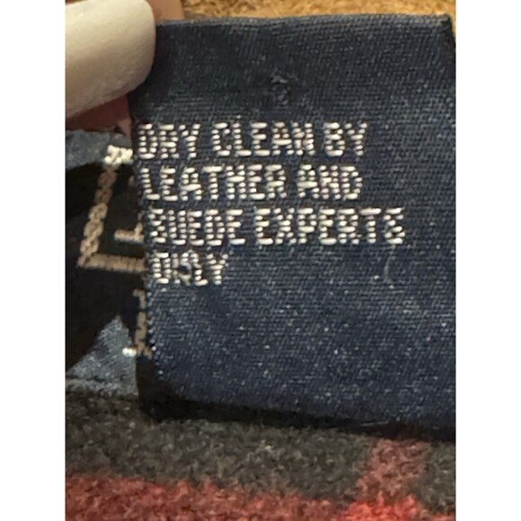 90s Polo Ralph Lauren Suede Leather Jacket Mens XL Brown Plaid Ranch Coat Rare - Picture 13 of 13